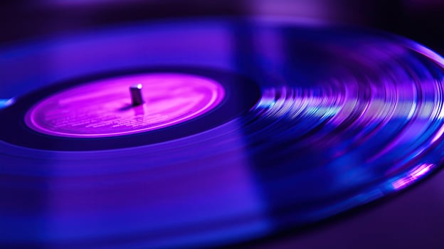 Vinlyn record purple technology blue photo