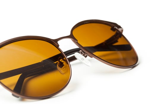 Fashion sunglasses isolated on white photo