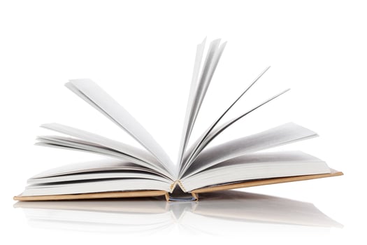 books isolated on white photo