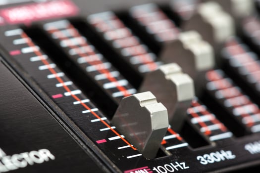 Vintage audio stereo. close up photo
