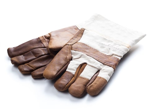 safety gloves on white background photo