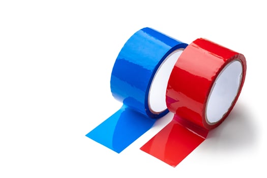 colored tape in large rolls photo
