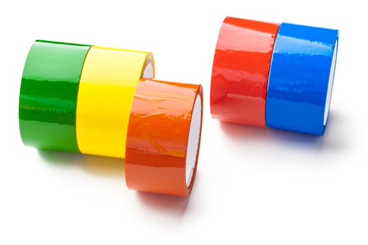 colored tape in large rolls photo