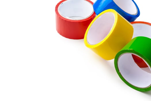 colored tape in large rolls photo