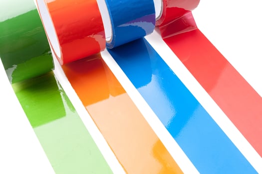 colored tape in large rolls photo