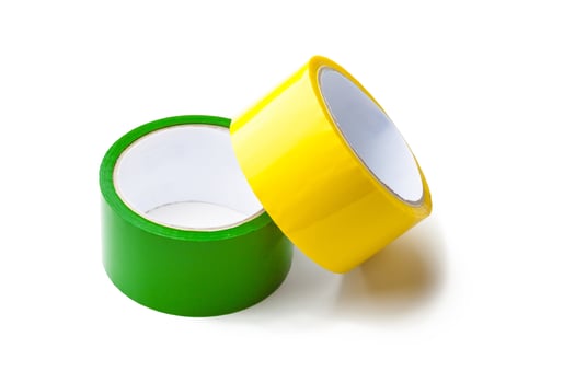 colored tape in large rolls photo