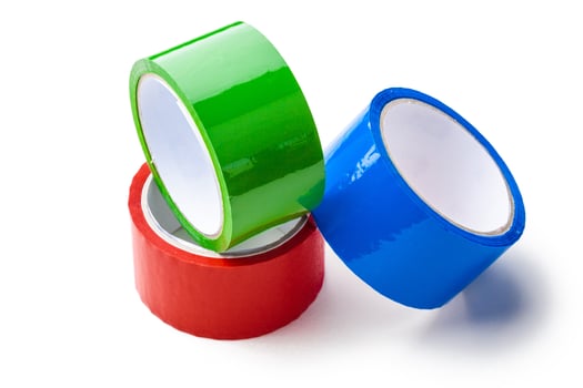 colored tape in large rolls photo
