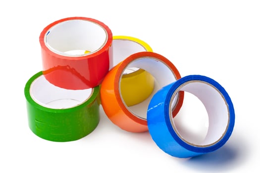 colored tape in large rolls photo