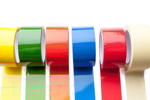 colored tape in large rolls photo