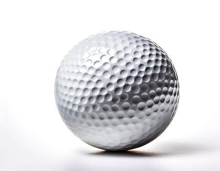 Golf ball isolated on white background photo