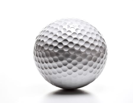 Golf ball isolated on white background photo