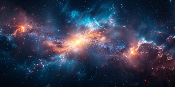 Starry Sky Banner Background photo