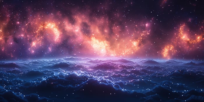 Starry Sky Banner Background photo