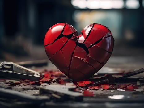 broken heart, concept of separation, betrayal photo