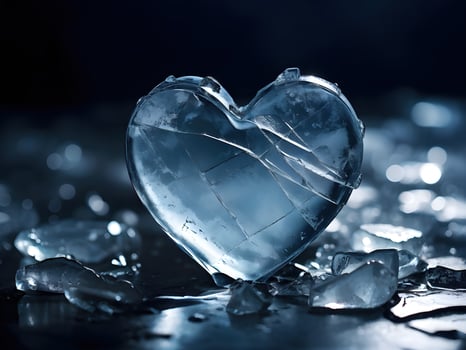 cold icy heart, indifference concept photo