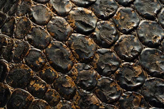 Brown and green snake skin texture. Animal texture background. photo