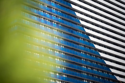 Office Skyscraper with glass facade photo