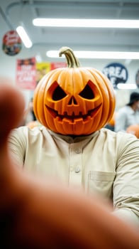 Creepy Pumpkin Mask photo