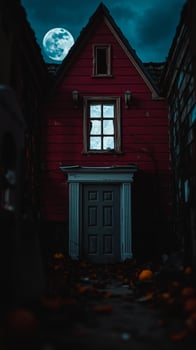 A Haunted House Under a Full Moon photo