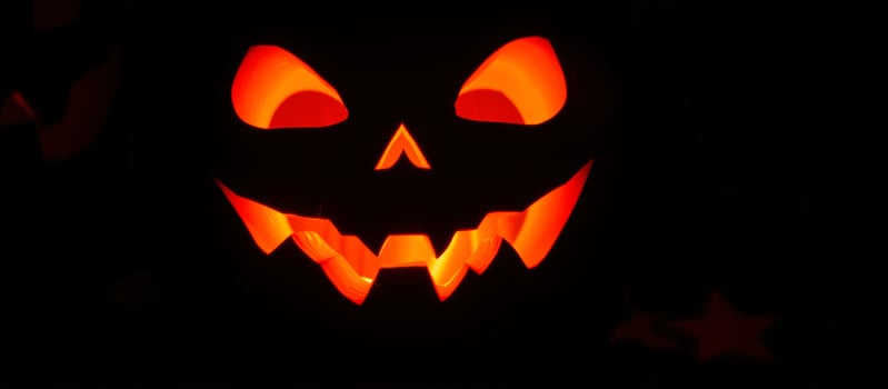 Glowing Jack-o'-lantern in the Dark photo