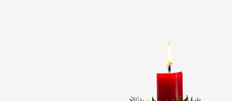 Red Candle Burning Brightly photo