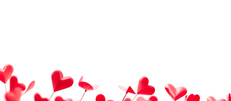 Red Hearts on White Background photo