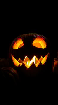 Glowing Jack-o'-lantern in the Dark photo