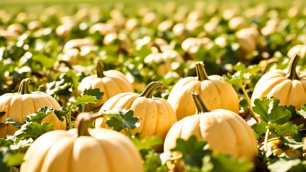 Ripe Pumpkins in a Field photo