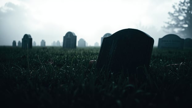 Graveyard in Fog photo