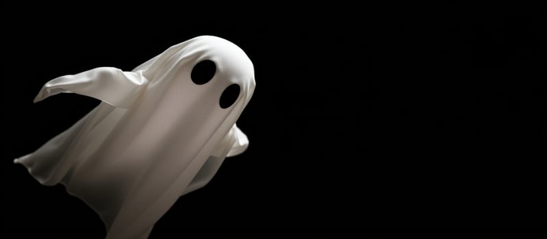 Ghostly Figure Against a Black Background photo
