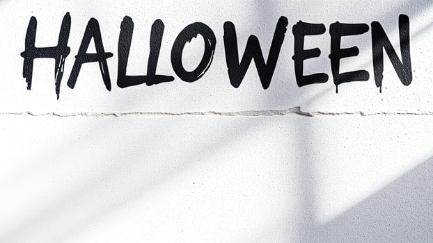 Halloween - White Wall with Text photo