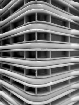 photo of a repeating horizontal line structure