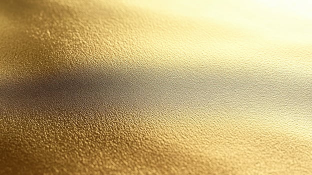 Close-up of a shimmering gold texture with soft light reflections. photo
