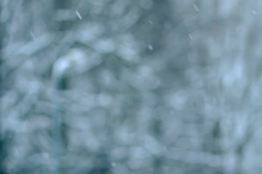 Winter nature blurred snowfall background. photo