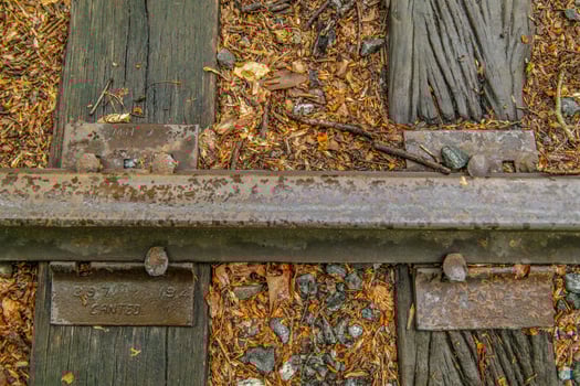 Old railroad tracks photo