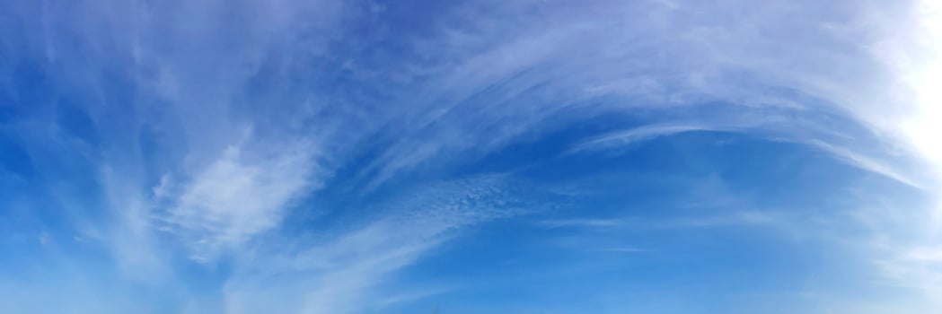Panorama sky with cloud on a sunny day. Beautiful cirrus cloud. photo