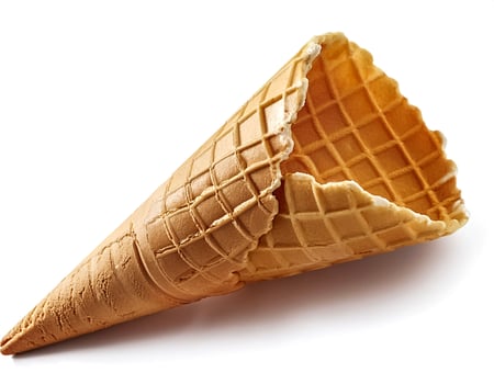 ice cream cone isolated on white background photo