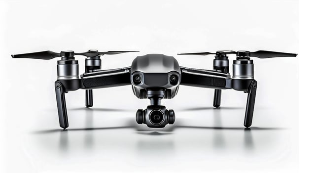 drone isolated on white background photo