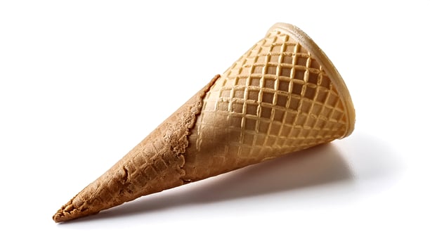 ice cream cone isolated on white background photo