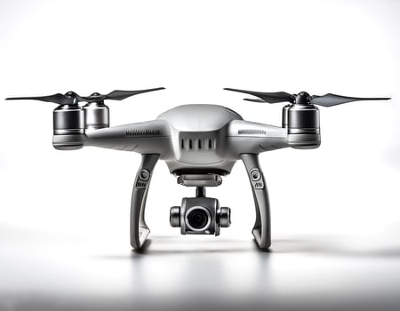 drone isolated on white background photo