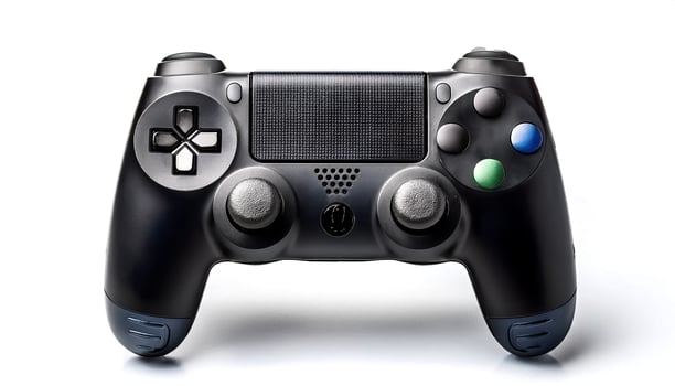 gaming controller isolated on white background photo