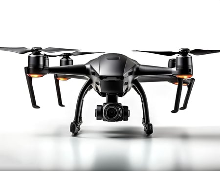 drone isolated on white background photo