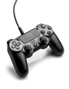 gaming controller isolated on white background photo
