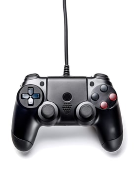 gaming controller isolated on white background photo