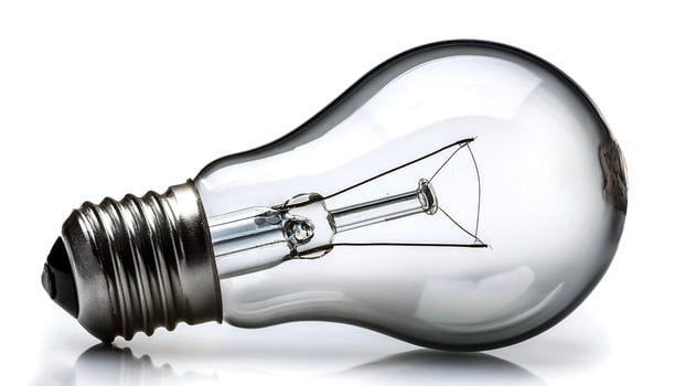 lightbulb isolated on white background photo