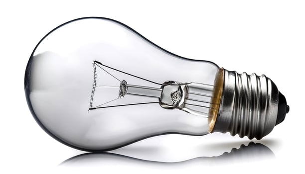 lightbulb isolated on white background photo