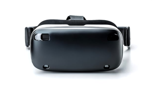 VR headset isolated on white background photo