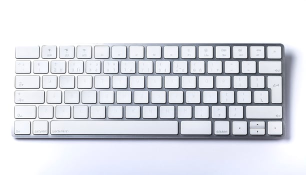 computer keyboard isolated on white background photo