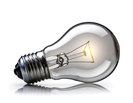 lightbulb isolated on white background photo