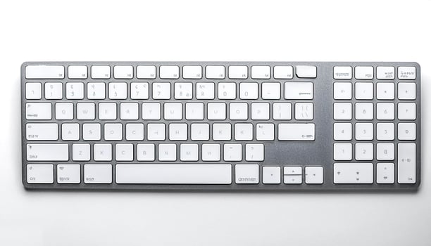 computer keyboard isolated on white background photo